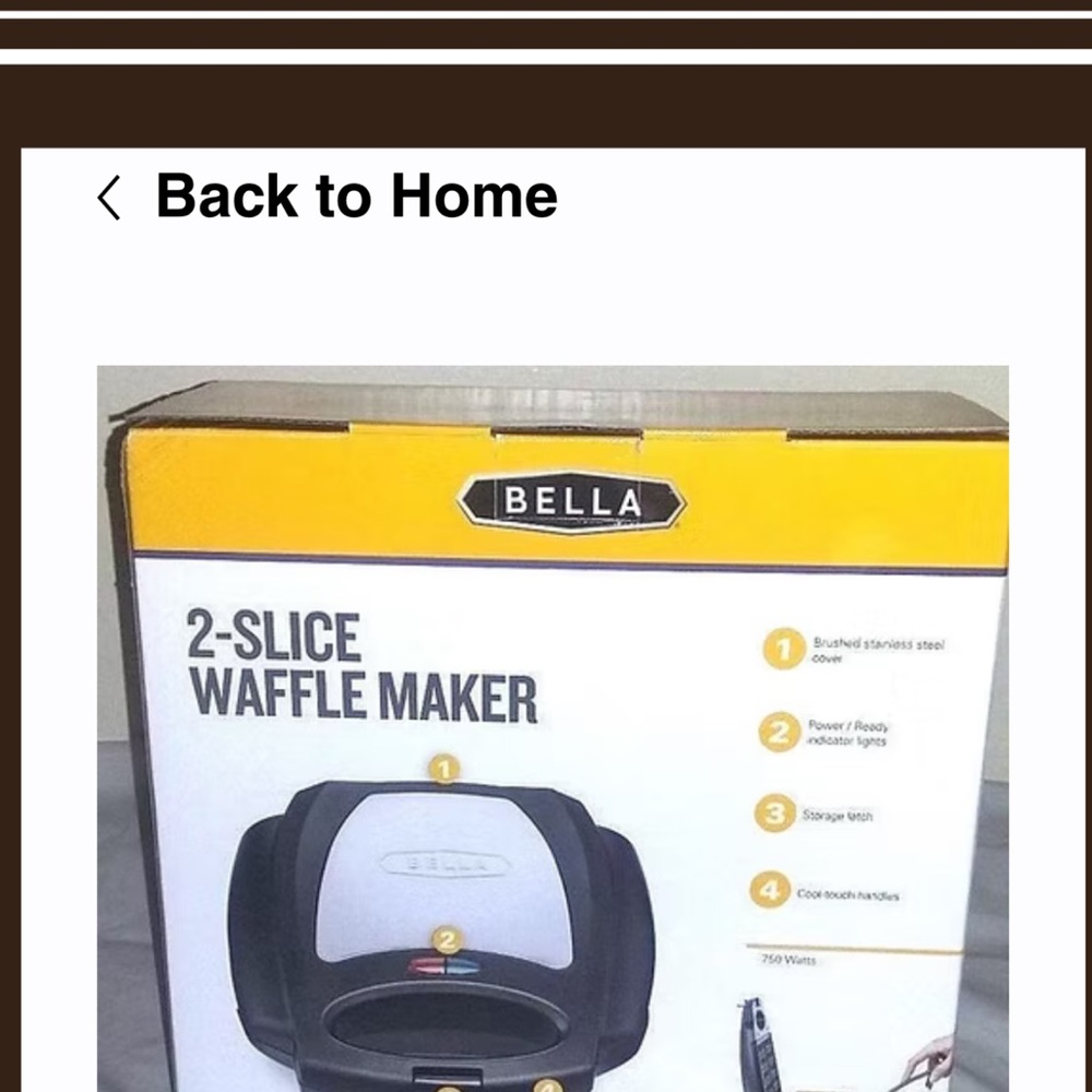 Bella slice waffle maker